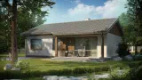 Готовый проект дома Z7 - Компактный дом с двускатной крышей — выгодный, функциональный и практичный.
